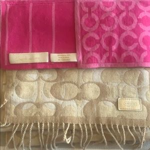 TWO COACH scarves